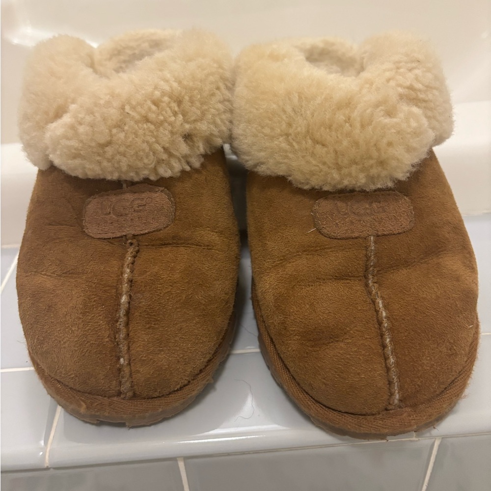 UGG Brown and Cream Women's Slippers